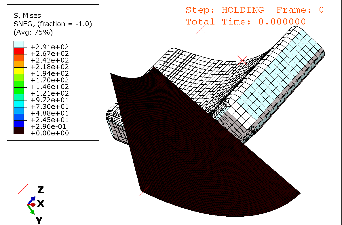 U draw Bending C rail FEA With DEVPSC FE Materials Mechanics Lab At 